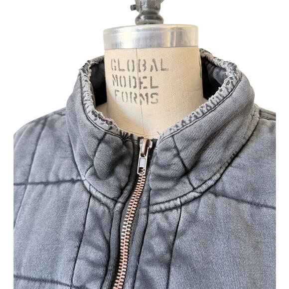 Free People Dolman Quilted Knit Jacket Top Oversized Slouchy Size XL X-Large - Picture 4 of 8